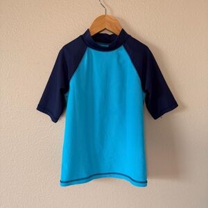 Cherokee Bright Turquoise & Navy Kids Rash Guard 8/10